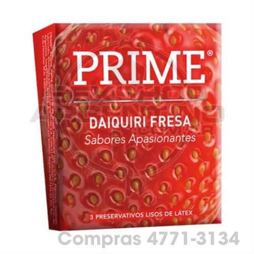 - Preservativo Prime Daiquiri Fresa - FP DAI - Preservativo Prime Daiquiri Fresa